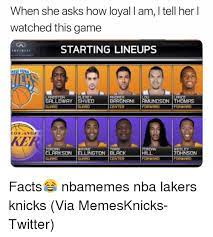 #lakers @brandonjennings @nyknicks @lakers #wshh». When She Asks How Loyal L Am I Tell Her L Watched This Game Starting Lineups Infinit Ioh Lou Galloway Shved Bargnani Amundson Thoms Center 0 Forward Forwrrd Os Nge Ke Wayne