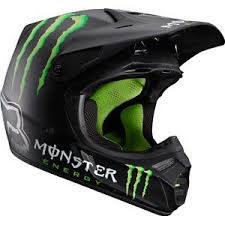 Dirt bike apparel | mx gear hit the trails with the right protection as well as the right style with quality dirt bike gear from dennis kirk. Fox Racing V3 Helmet Rc Monster Energy Matte Black Fox Racing Matte Black Helmet Helmet