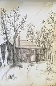 Mrs Love S Woodsy Cabin By Thor Senior In 2021 Landscape Art Lessons Landscape Drawing Easy Nature Art Drawings