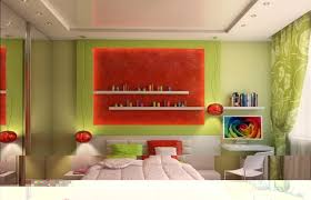 مزيج لون أخضر مع لون آخر لغرفة النوم Baitidesain