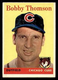 Bobby Thomson 1958 Topps #430 Chicago Cubs Very Good