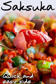 Saksuka Is A Traditional Turkish Dish With Sauteed Vegetables Including Eggplant Zucchini And Be In 2021 Ragout Recipe Vegetable Ragout Recipe Bell Pepper Side Dish