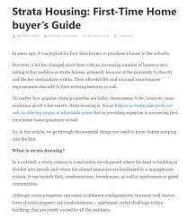 Strata Housing First Time Home Buyer S Guide First Time Home Buyers First Time Strata