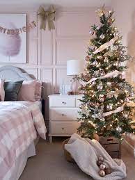 Pretty Pink Girls Christmas Room Project Nursery Christmas Decorations Bedroom Pink Christmas Bedroom Pink Christmas Tree Decorations