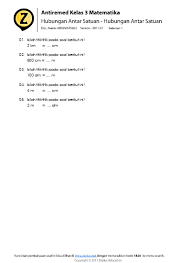Sekarang baru menekuni dalam olimpiade matematika. Top Pdf 06 Hubungan Antar Satuan 2 Hubungan Antar Satuan Panjang Latihan Soal 123dok Com
