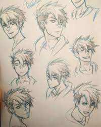 Here is a fantastic anime & manga face drawing method that is very easy to draw with very impressive results. 18 Anime Face Expressions Flirty Anime Expressions Face Flirty Cabelo De Anime Desenho De Rosto Cabelo Desenho