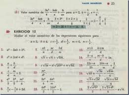 Sábado, 19 de enero de 2030. Ejercicios Valor Numerico Algebra De Baldor Matematicas Al Dia