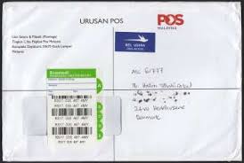 Information on the postal system in malaysia with details on post boxes, sending letters, parcels and registered mail and mail forwarding services. Denmark Registered Mail From Philately Pos Malaysia 2015 Track On 4