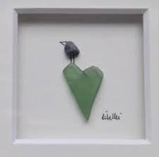 15x15 Cm Original Libellei Kieselsteinkunst Kieselsteinkunst Meerglas Kunst Steinbilder