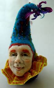 Deborah Pope original felted face.