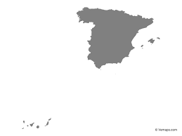 It is located on the iberian peninsula, where portugal, gibraltar and andorra are. Grey Map Of Spain Free Vector Maps