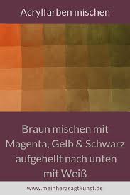 Braun Mischen Mit Den Grundfarben Basic Colors Mint Background Acrylic