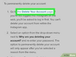 Once you are on the page where you delete your account, choose your reason for deleting your instagram account, from trouble getting started to something. Instagram Account Loschen Mit Bildern Wikihow