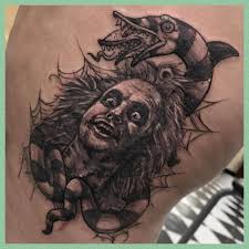 Beetlejuice tattoo by sarah keeley #sarahkeeley #halloweentattoos #halloweentattoo #halloween #samhain #allhallowseve #movietattoo #beetlejuice #color #traditional if i knew then, what i know now, i wouldn't have had my 'little accident' by jess brown #jessbrown #color #newtraditional #missargentina #beetlejuice #movietattoo #movie #portrait. Latest Beetlejuice Tattoos Find Beetlejuice Tattoos