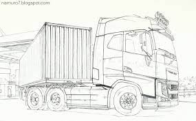Kleurplaten scania trucks kermiskleurplaten kleurplatenlcom. Draw Volvo Fh 6x4 Truck Globetrotter Volvo Trucks Volvo Truck Coloring Pages