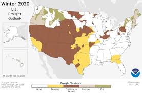 United States Winter Forecast 2020 21 By Noaa Cooler Across The North But Warmer For The South Drought Worsens Across The West