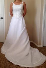 Elegant Michaelangelo Wedding Dress Michelangelo White Satin
