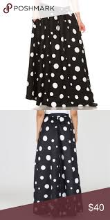 Black And White Polka Dot Maxi Skirt Plus Size Maxi Skirt Black And White Polka Dot Plus Size Maxi Skirt With Attached Belt Eien Skirts Maxi Plus Size Maxi
