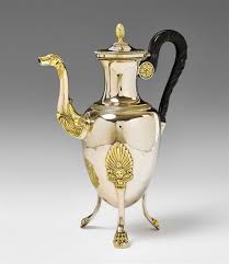 C1820 A Parisian Empire Silver Gilt Coffee Pot Engraved With The Coat Of Arms Of Napoleon As King Of Italy With Some Minor Dents Mark Coffee Pot Gilt Silver