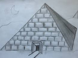 How To Draw A Pyramid For Beginners Pyramids Egyptian Drawings Drawing Scenery