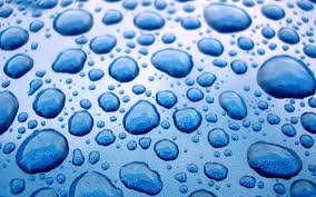 تحميل خلفيات قطرات الماء الملمس 4k خلفية زرقاء قطرات على الزجاج