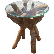Enjoy free shipping on most stuff, even big stuff. Teak Wood Root Side Table With 24 Round Glass Top By Chic Teak Only 410 92