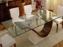 When it comes to modern kitchen decor, don't be afraid of using color. Glass Top Tables Magnifying Beautiful Dining Room Design