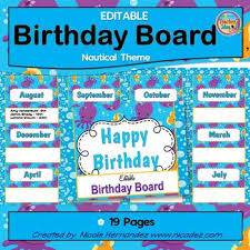 Birthday Display Bulletin Board Ocean Theme