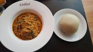 One of a kind efo egusi made with beef and pounded yam. Egusi Soup With Assorted Meat And Pounded Yam Picture Of Enish Restaurant London Tripadvisor