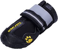 Qumy Dog Boots Waterproof Shoes For Large Dogs With