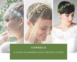 Coiffure mariée cheveux longs mariée 2019. 21 Idees De Coiffures De Mariees Pour Cheveux Courts