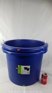 16.5 ideal for garage, camping supplies, laundry, party supplies, keg, use as a cooler, ice chest or even as a toy bin. Sound Auction Service Auction 12 20 18 Ho Ho Home Improvement Auction We Know Item 2 20 Gallon Rope Handle Plastic Bins