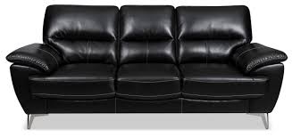 Quality leather sofas without compromise. Olivia Leather Look Fabric Sofa Black The Brick