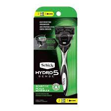 Schick hydro 5 power select white razor + sensitive cartridge bnib (3 pack). Schick Hydro 5 Sense Sensitive Men S Razor And 2 Refills Walmart Com Walmart Com