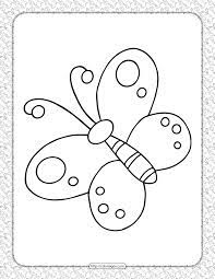 Butterfly Coloring Page For Kids Butterfly Coloring Page Easy Coloring Pages Preschool Coloring Pages