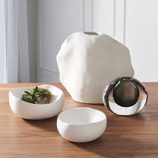 Organic Round Bowls Matte White Bowl Ceramic Bowls Organic Shapes