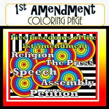 And property all under color of law in violation of the first, fifth, ninth and 22 fourteenth amendments to the constitution. 1st Amendment Coloring Page Civics Ss 7 C 2 4 By Civics Studies