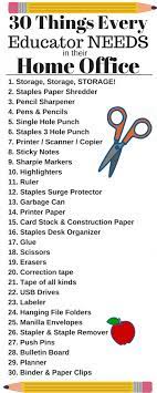 30 Things Every Educator Needs In Their Home Office Home Office Space Teacher Office Teachers Office Ideas