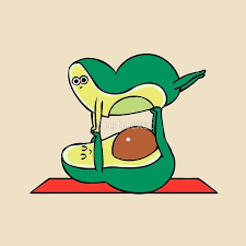 Acroyoga Avocado Throw Pillow By Huebucket Funny Paintings Avocado Art Avocado Cartoon