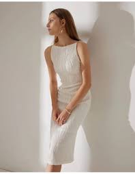 Rihoas White Ripple Textured Cami dress, Women's Fashion, Dresses & Sets,  Dresses on Carousell