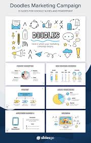 Download And Edit This Cool Doodles Marketing Campaign Google Slides Theme And Pow In 2020 Powerpoint Design Templates Powerpoint Presentation Design Powerpoint Design