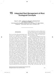Though ipm was developed first for the agricultural industry, many museums, archives and libraries are finding ipm principles relevant to the protection of their holdings. Pdf Integrated Pest Management Of Rice Ecological Concepts
