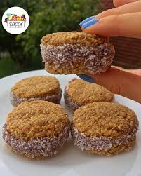 Alfajores De Avena Y Maicena Galletas De Avena Facil Reposteria Saludable Recetas Saludables Dulces