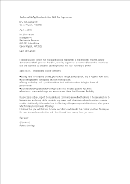 Cashier Job Application Letter With No Experience Templates At Allbusinesstemplates Com