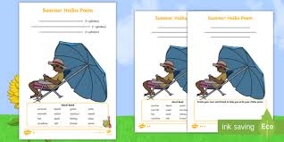 Therefore, writing haiku is very good exercise to all aspiring poets; Summer Haiku Poem Differentiated Worksheets Teacher Made