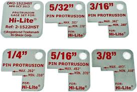 om2 1522hst standard hi lite protrusion gauge red markings