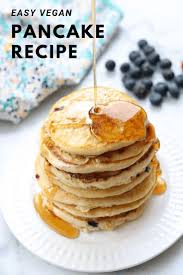 Make The Best Fluffy Vegan Pancakes Every Time With This Easy Vegan Pancake Recipe I Ll Vegan Pancake Recipes Easy Vegan Pancakes Recipe Vegan Pancakes Easy
