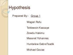 Hypothesis Hypothesis Person Definitions