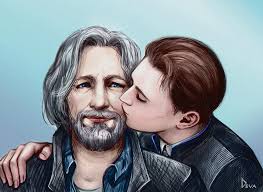 Connor kiss Hank by Develv