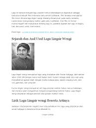 Kaping pindo sholat wengi lakonono kaping telu wong kang sholeh kumpulono allahumma sholli wa sallim 'ala sayyidina wa maulana muhammadin adada ma fi'ilmillahi sholatan daimatan bidawami mulkillahi kaping papat weteng iro engkang luwe kaping limo dzikir wengi ingkang suwe salah sakwijine sopo biso ngelakoni insya allah gusti pangeran ngijabahi Lirik Lagu Lingsir Wengi Kuntilanak